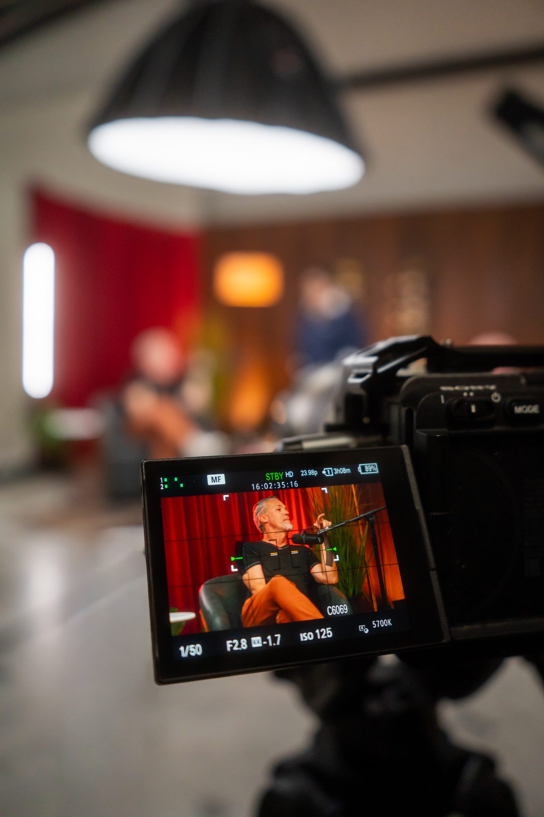 A founder recording session