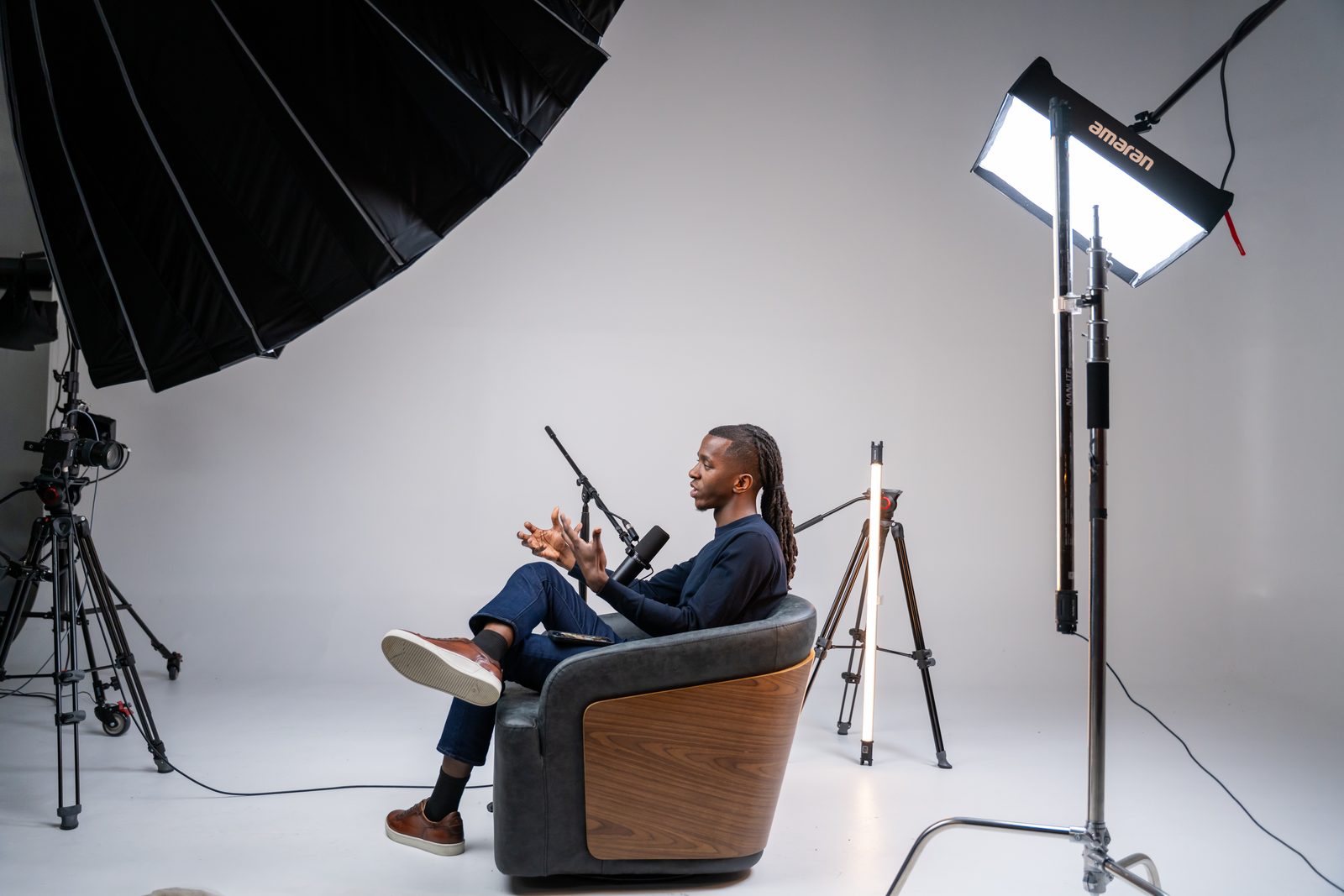 Studio gear and lighting detail