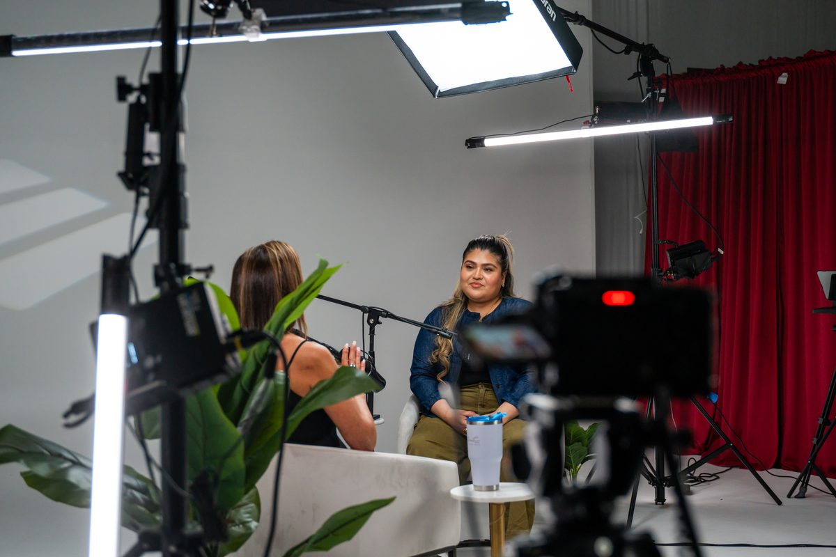 Two-mic interview setup
